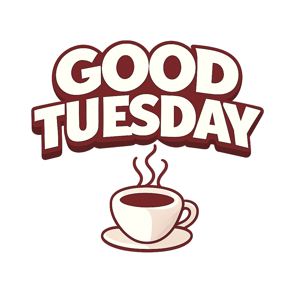 Good Tuesday Coffee Graphic T-Shirt - Image 2